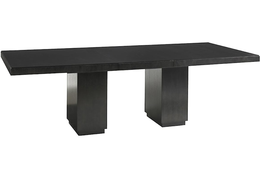 Lexington Carrera Modena Double Pedestal Dining Table With One Extension Leaf Jacksonville Furniture Mart Dining Tables