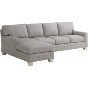 Lexington Couture Leather Braxton Customizable 4 Seat Chaise Sofa 9 Inch Track Arms Large Tapered Wood Legs Nailheads Hudson S Furniture Sectional Sofas