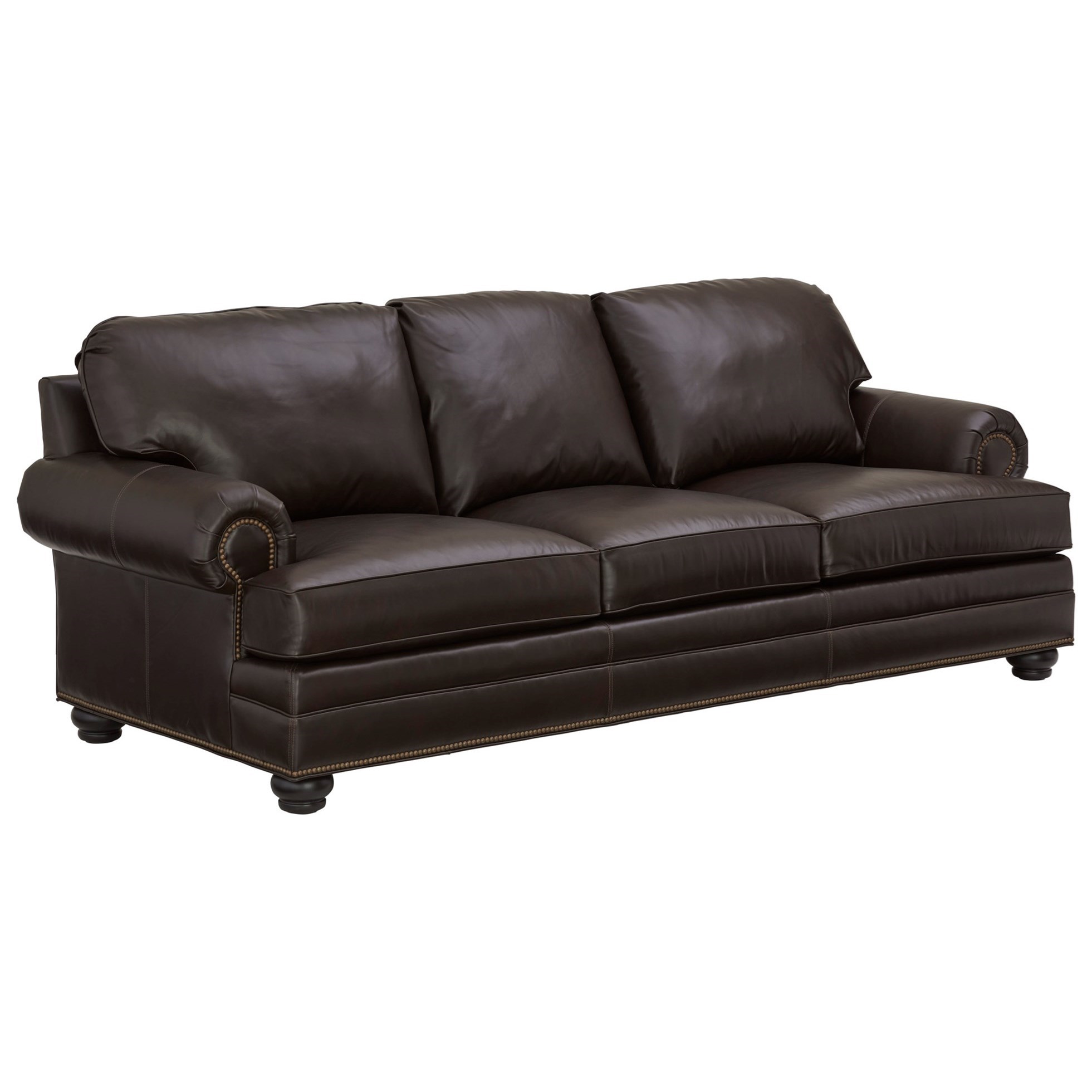 Lexington Couture Leather Tyson Customizable 3 Cushion Sofa Panel
