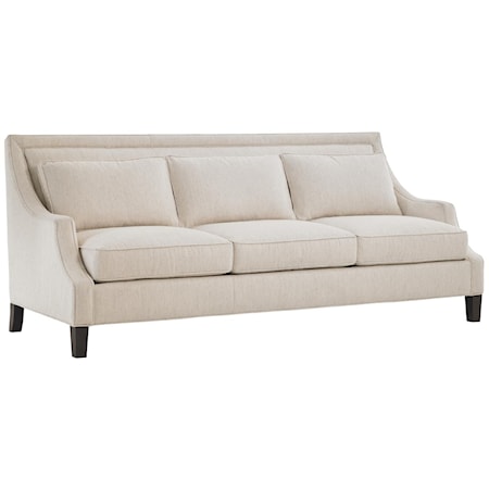 Lexington Personal Design Series 6400-33 Bedford Customizable 3- Cushion  Sofa (6 Track Arms, Box Edged Back, Medium Tapered Leg), Baer's Furniture