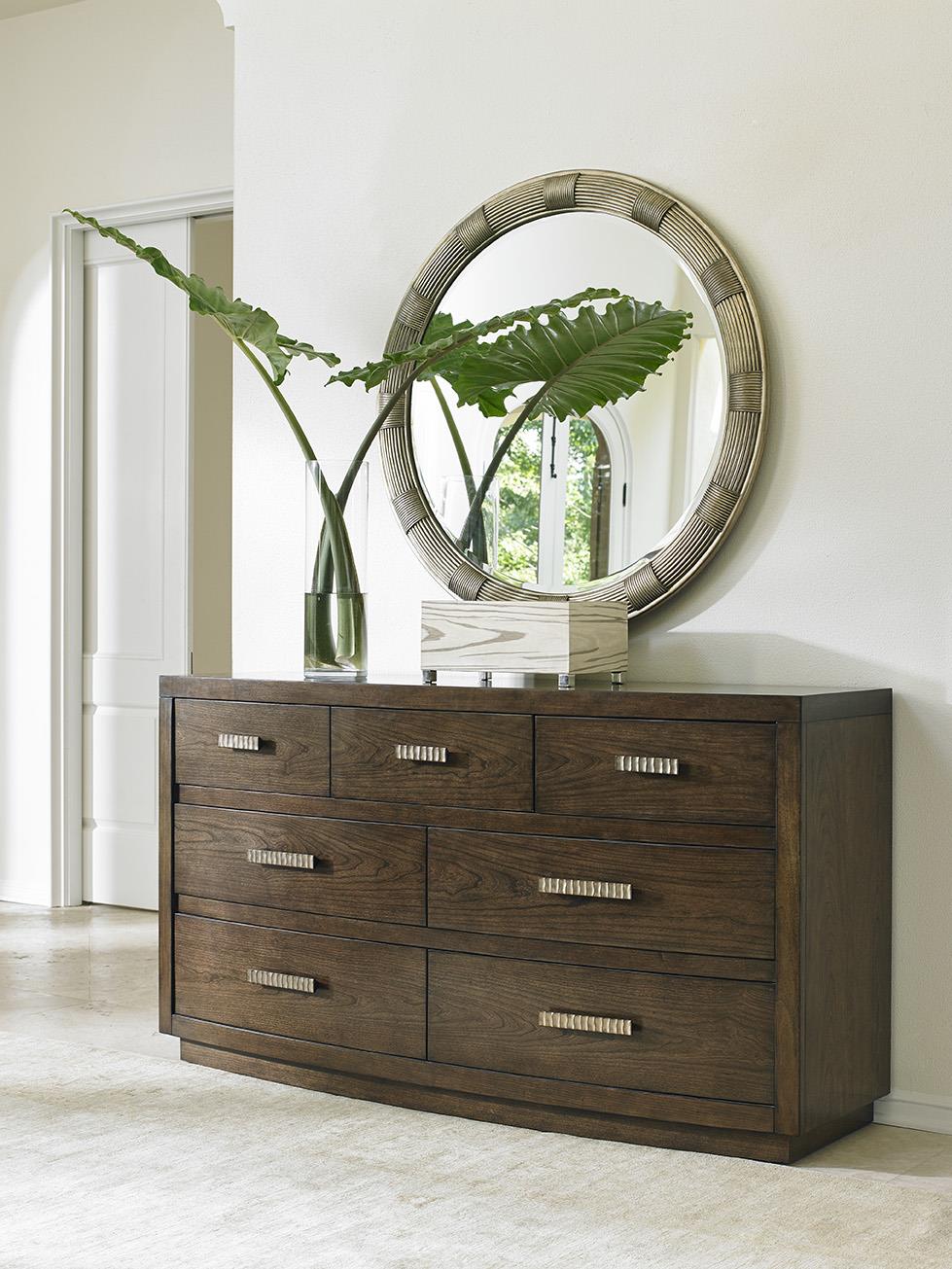 Lexington Laurel Canyon Beverly Round Mirror With Hand Burnsihed