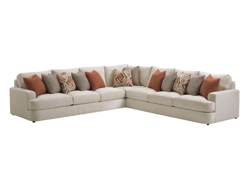 Lexington Laurel Canyon Halandale Two Piece Sectional Sofa With Toss Lexington Laurel Canyonhalandale Sectional Sofa