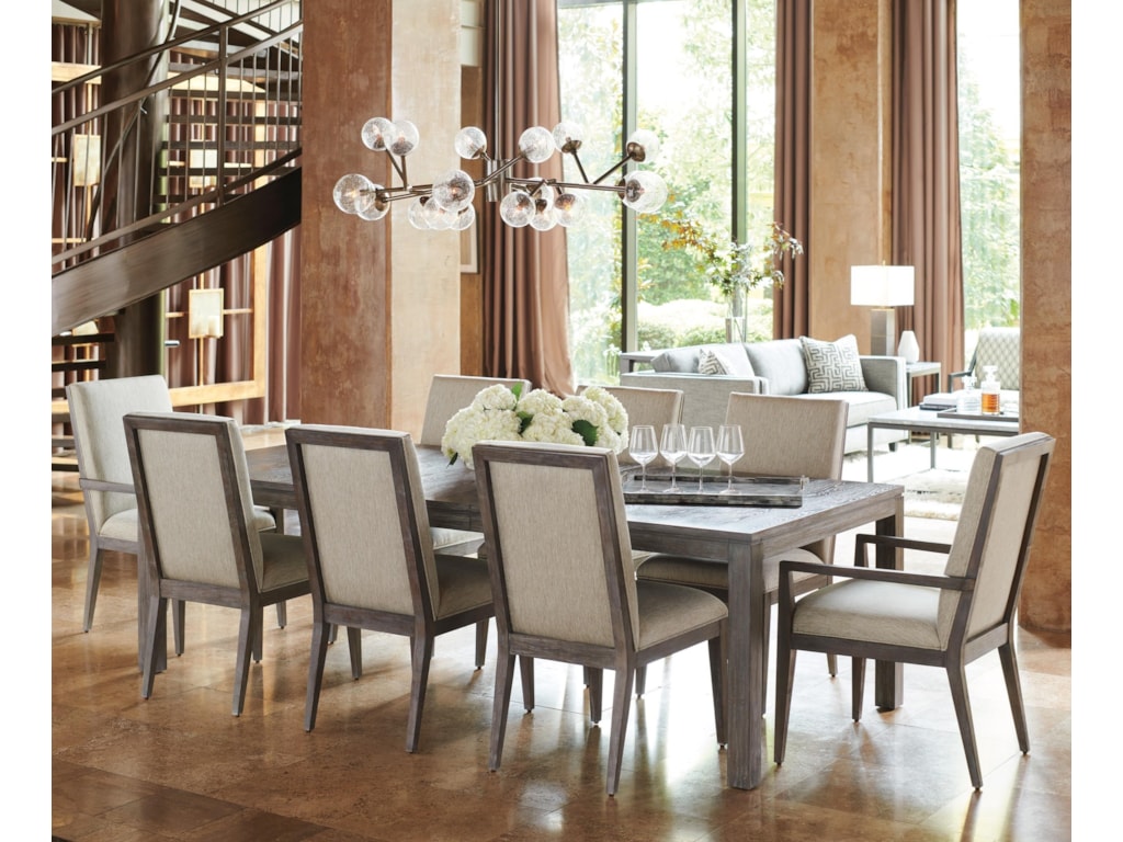 Lexington Santana Nine Piece Dining Set With Marin Table Hudson S Lexington Santana9 Pc Dining Set