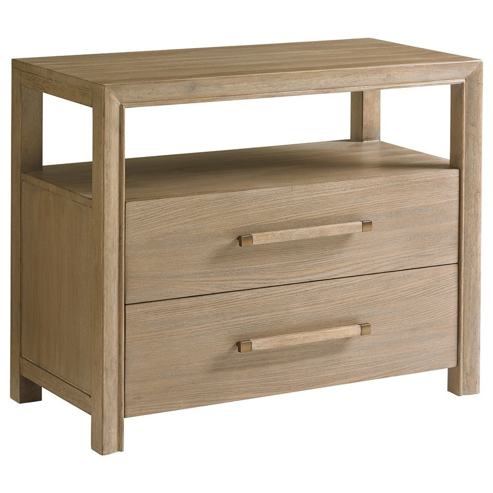 Lexington Shadow Play 725 623 Curtain Call Open Nighstand With Two Drawers And One Shelf Baer S Furniture Nightstands