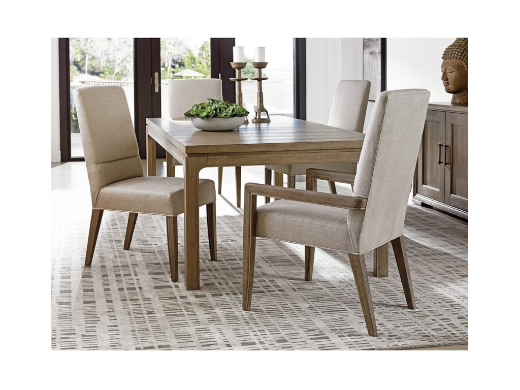 Lexington Shadow Play Metro Dining Arm Chair In Dove Gray Fabric Howell Furniture Dining Arm Chairs