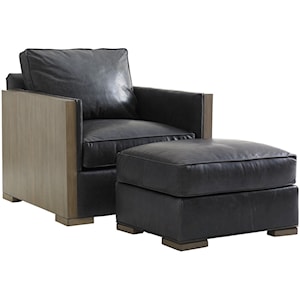 Wood Arm Chair With Ottoman  : Not Least, The Sturdy Rubber Wood Legs Are Splayed To Give The Armchair And Ottoman Not Only Better Support And Durability But Also A Unique Stance From Any Angle.