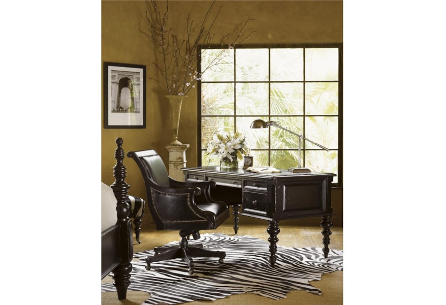 Tommy Bahama Home Kingstown Port Royal Desk With Leather Top