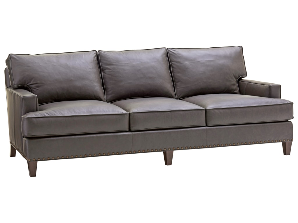 Lexington Zavala Hughes Leather Sofa With Track Arms And Large Lexington Zavalahughes Leather Sofa