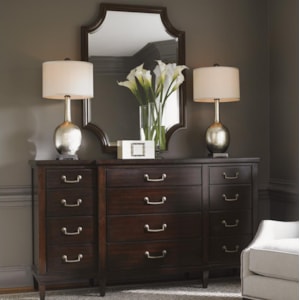 Lexington Kensington Place Transitional Baldwin Triple Dresser And Catalina Mirror Set Baer S Furniture Dresser Mirror Sets