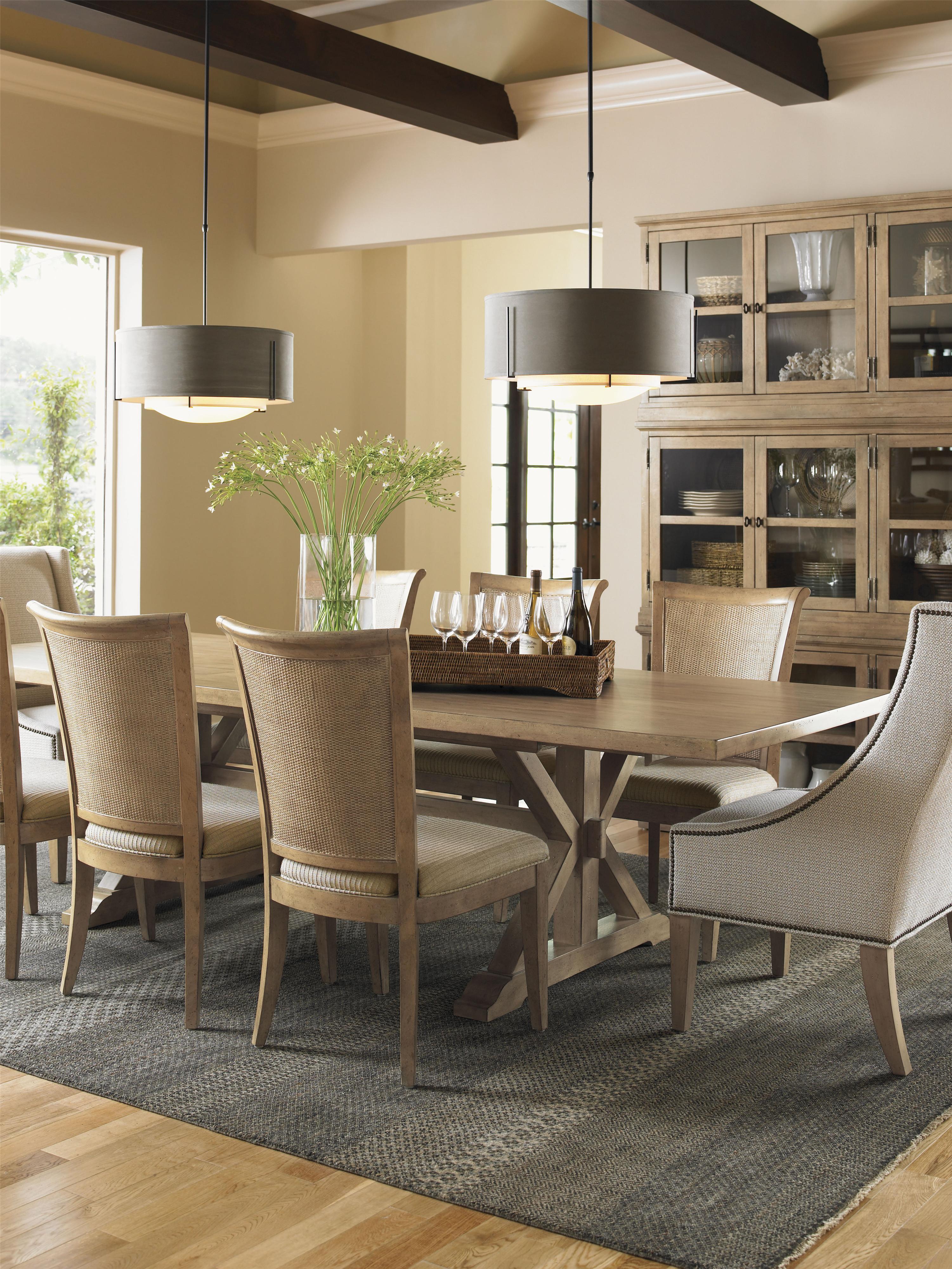 Lexington Monterey Sands Seven Piece Walnut Creek Dining Table