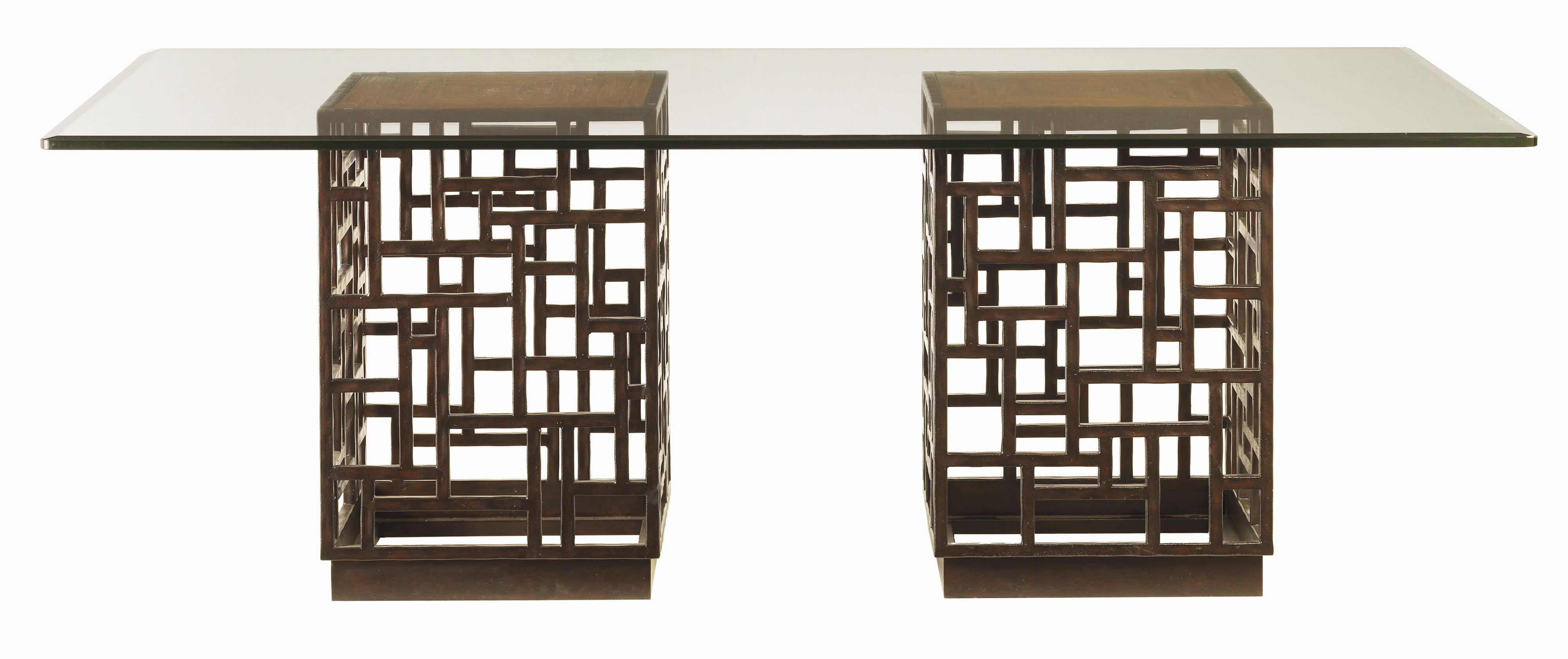 tommy bahama glass top dining table