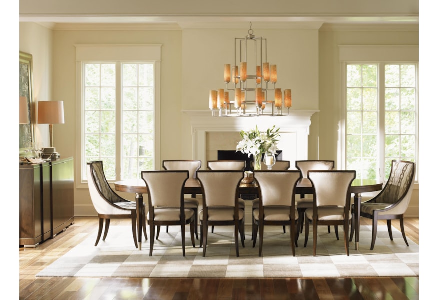 Lexington Tower Place Contemporary Drake Oval Dining Table With Contemporary Drake Oval Dining Table