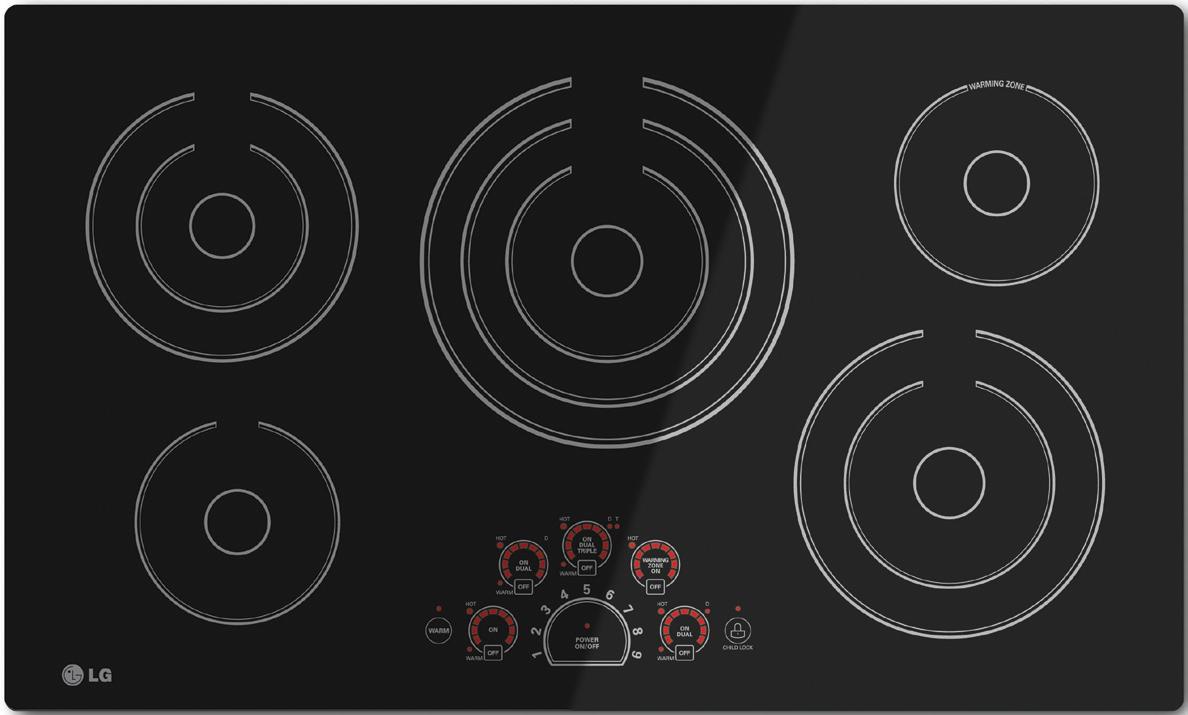 6 zone electric hob