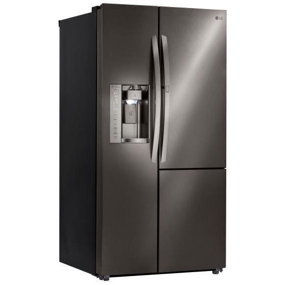 Lg Appliances 22 Cu Ft Side By Side Counter Depth Refrigerator W Door In Door Sheely S Furniture Appliance Refrigerator Side X Side With Dispenser