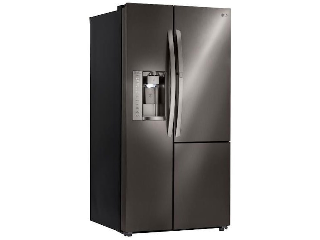 Lg Appliances 22 Cu Ft Side By Side Counter Depth Refrigerator W Door In Door Sheely S Furniture Appliance Refrigerator Side X Side With Dispenser