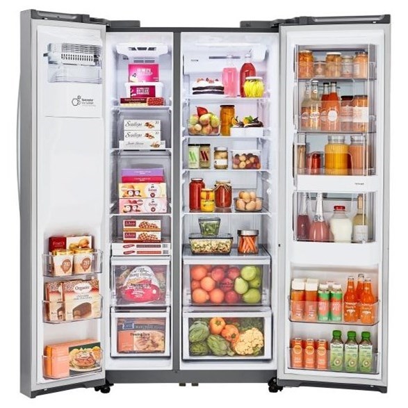 Lg Appliances Lsxs26396s 26 Cu Ft Instaview Door In Door Side