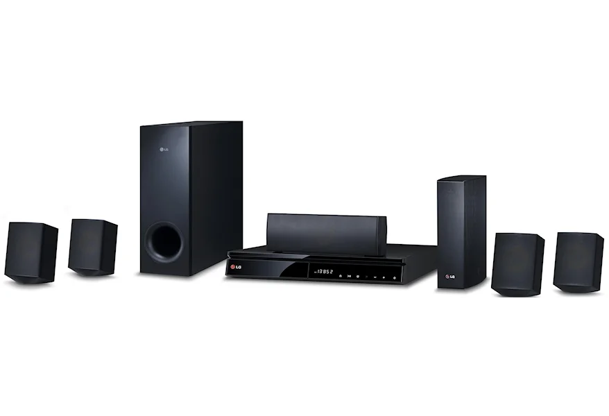 identificatie Piepen Piepen LG Electronics 749-75918-6 1,000 Watt 5.1 Channel Smart Home Theater System  with Blu-Ray Player and Wireless Speakers | Furniture Fair - North Carolina  | Home Theater System