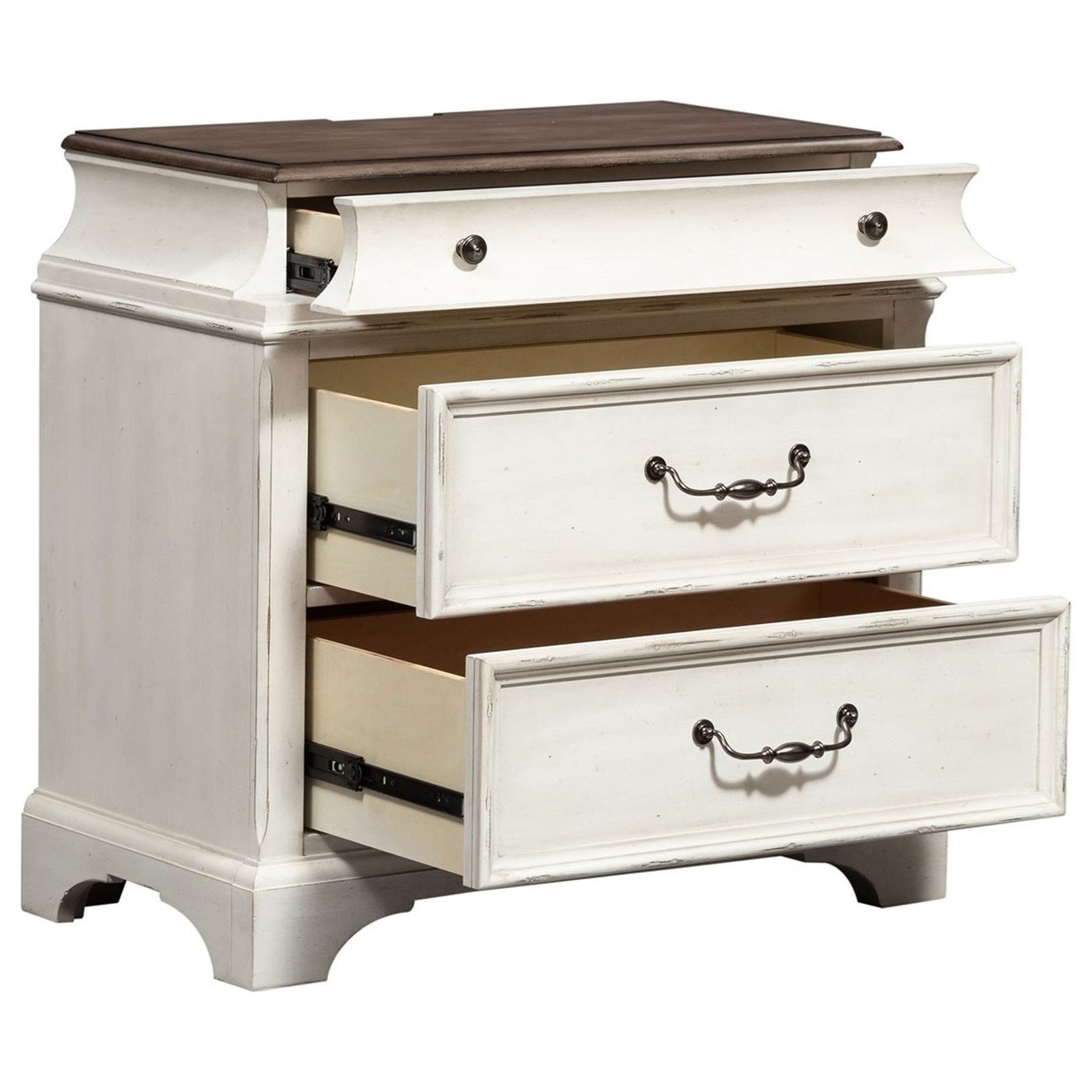 Liberty Furniture Abbey Road Relaxed Vintage Two Tone Accent Chest Royal Furniture Nightstands