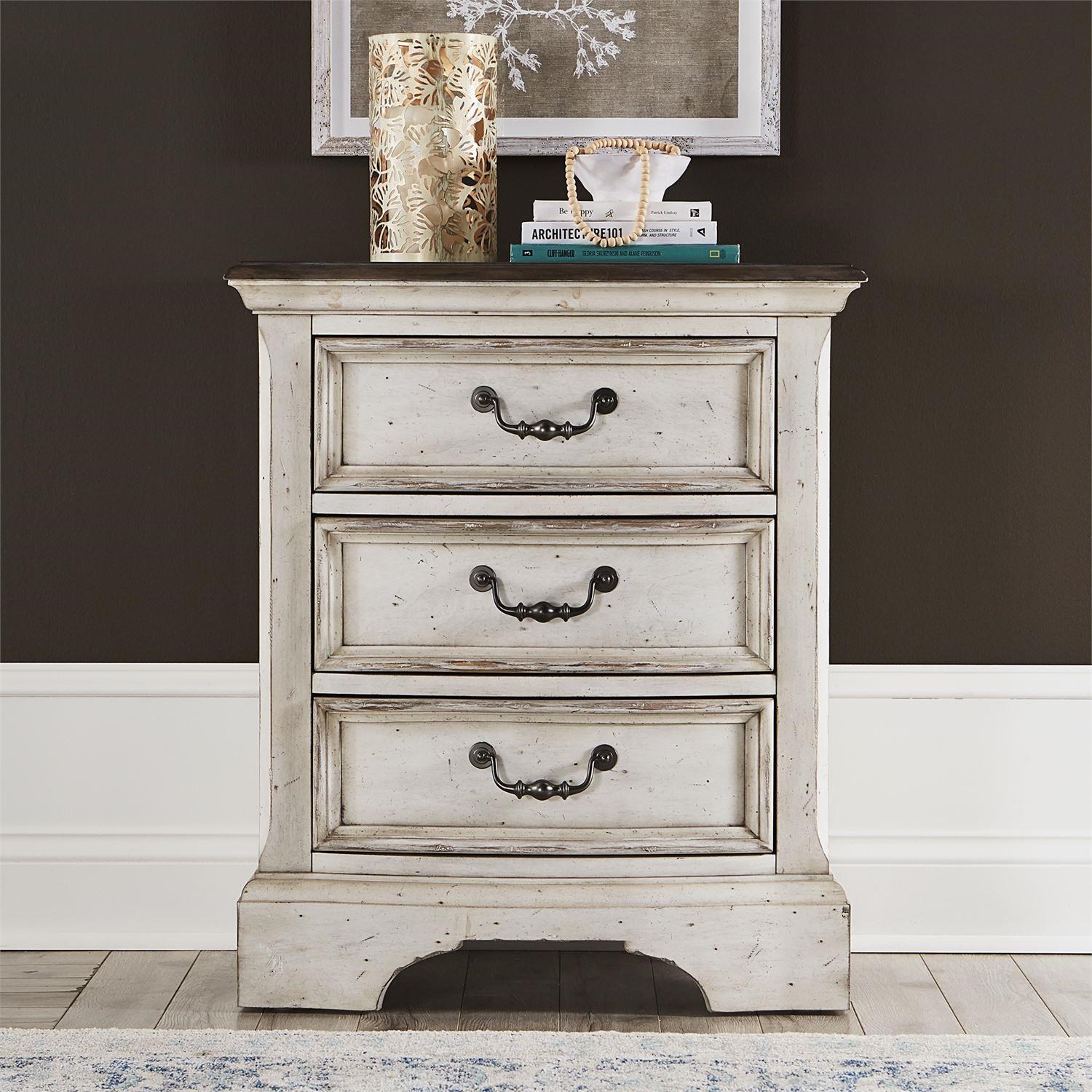 Liberty Furniture Abbey Road 455w Br62 3 Drawer Nightstand Thornton Furniture Nightstands