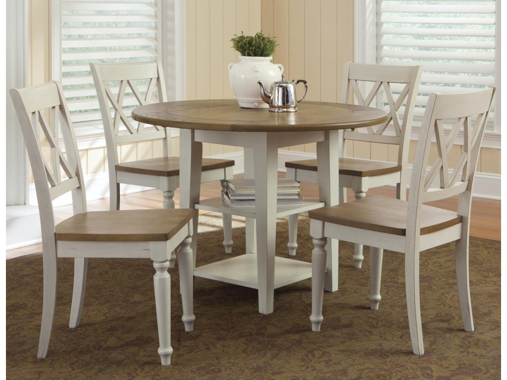 liberty furniture al fresco iii five piece drop leaf table