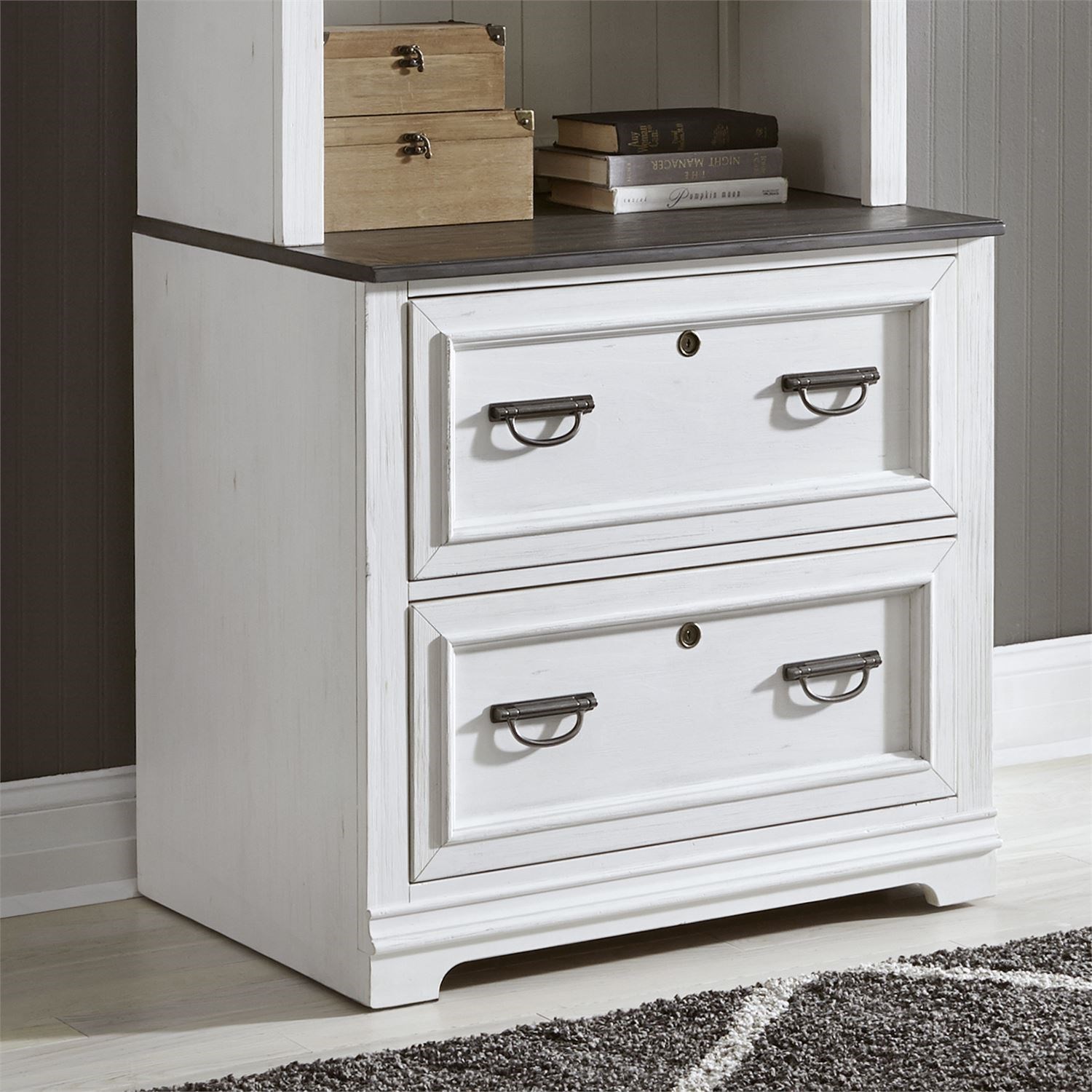 Liberty Furniture Allyson Park 417 Ho147 Transitional Two Toned Lateral File Northeast Factory Direct Lateral Files