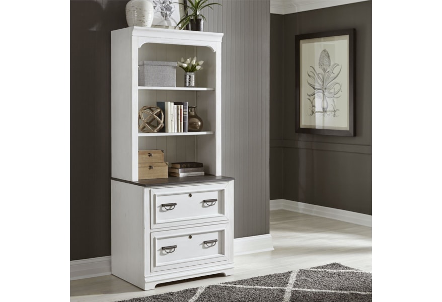 Liberty Furniture Allyson Park 417 Ho147 Transitional Two Toned Lateral File Northeast Factory Direct Lateral Files