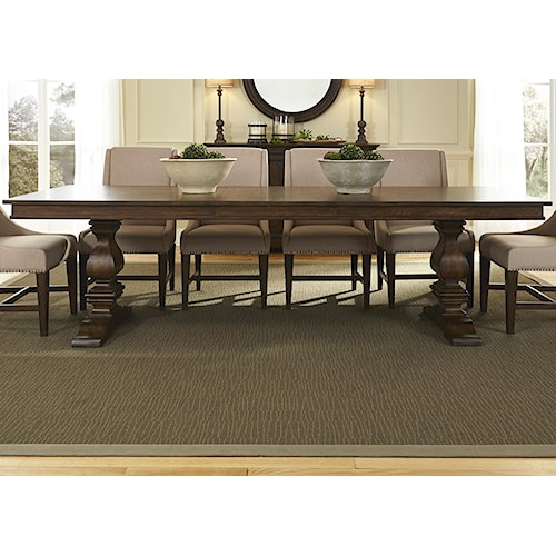 Traditional Wood Dining Tables liberty furniture armand traditional trestle table - wayside Traditional Wood Dining Tables liberty furniture armand traditional trestle table - wayside