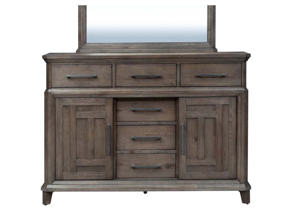 Liberty Furniture Artisan Prairie Transitional 6 Drawer 2 Door