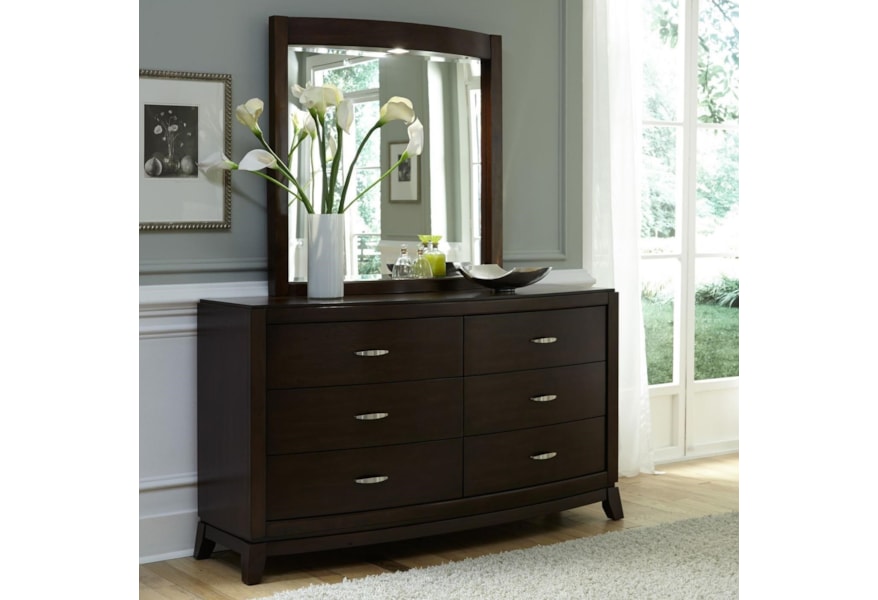 Freedom Furniture Avalon 6 Drawer Dresser And Lighted Mirror