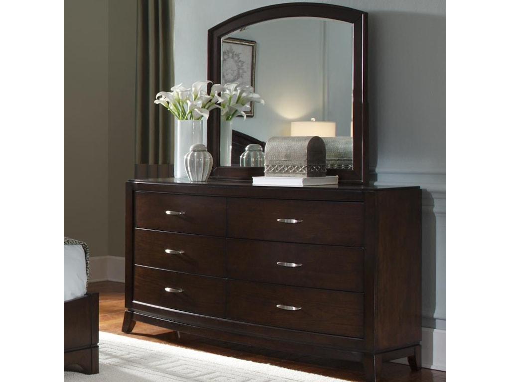 Liberty Furniture Avalon Dresser Arch Top Mirror Set Royal