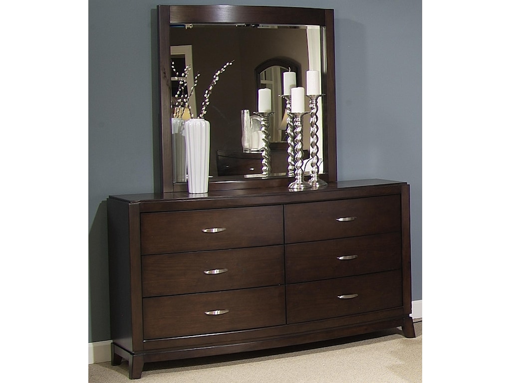Liberty Furniture Avalon Dresser Lighted Mirror Set Lindy S