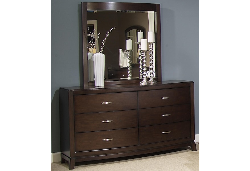 Liberty Furniture Avalon 505 Br Dm Dresser Lighted Mirror Set