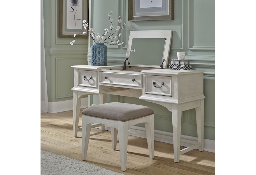 Liberty Furniture Bayside Bedroom Transitional Vanity Desk With