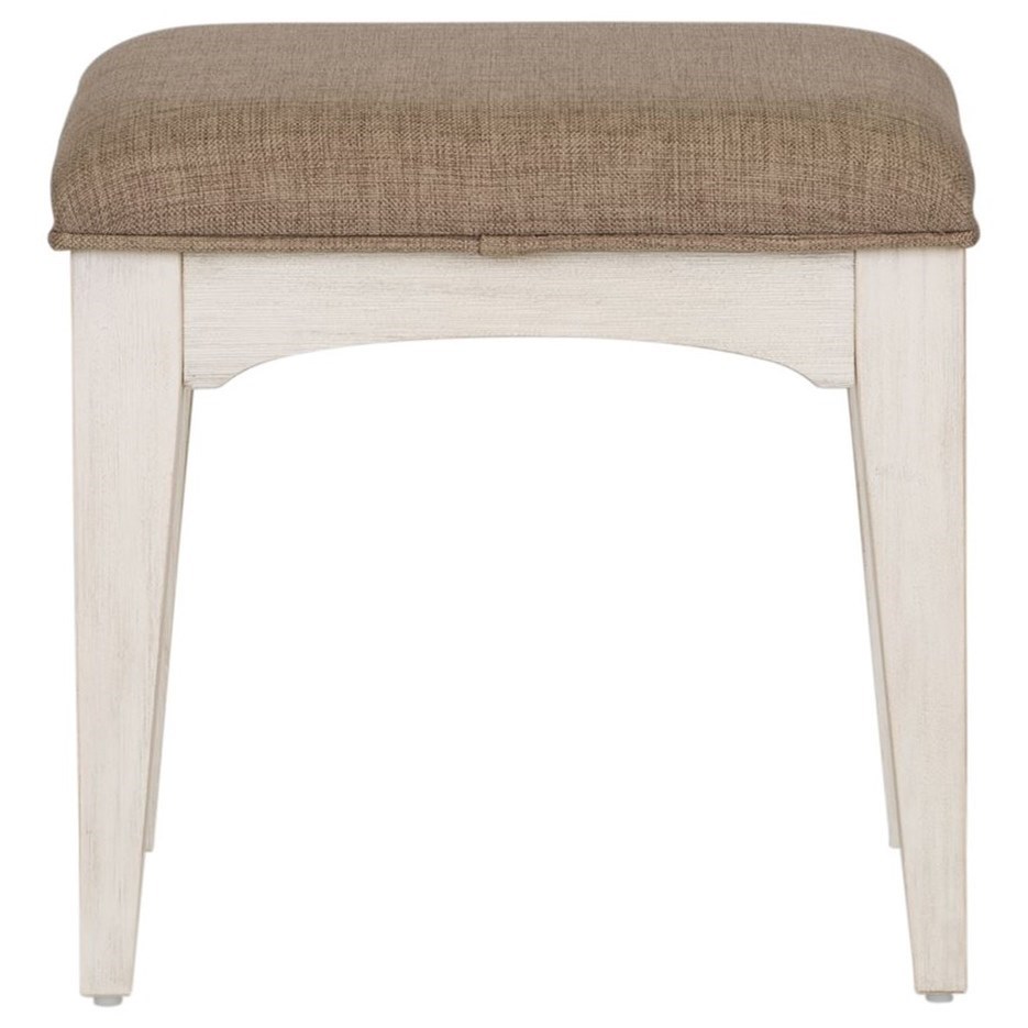 Liberty Furniture Bayside Bedroom 249 Br48 Transitional Upholstered Vanity Bench Pilgrim Furniture City Vanity Stools Vanity Chairs