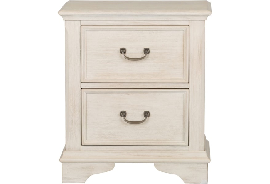 Sarah Randolph Designs Bayside Bedroom Transitional 2 Drawer Night Stand With Felt Lined Top Drawer Virginia Furniture Market Nightstands
