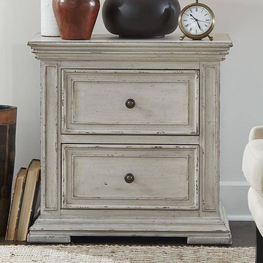 Liberty Furniture Big Valley Relaxed Vintage 2 Drawer Night Stand With Charging Station Zak S Home Nightstands