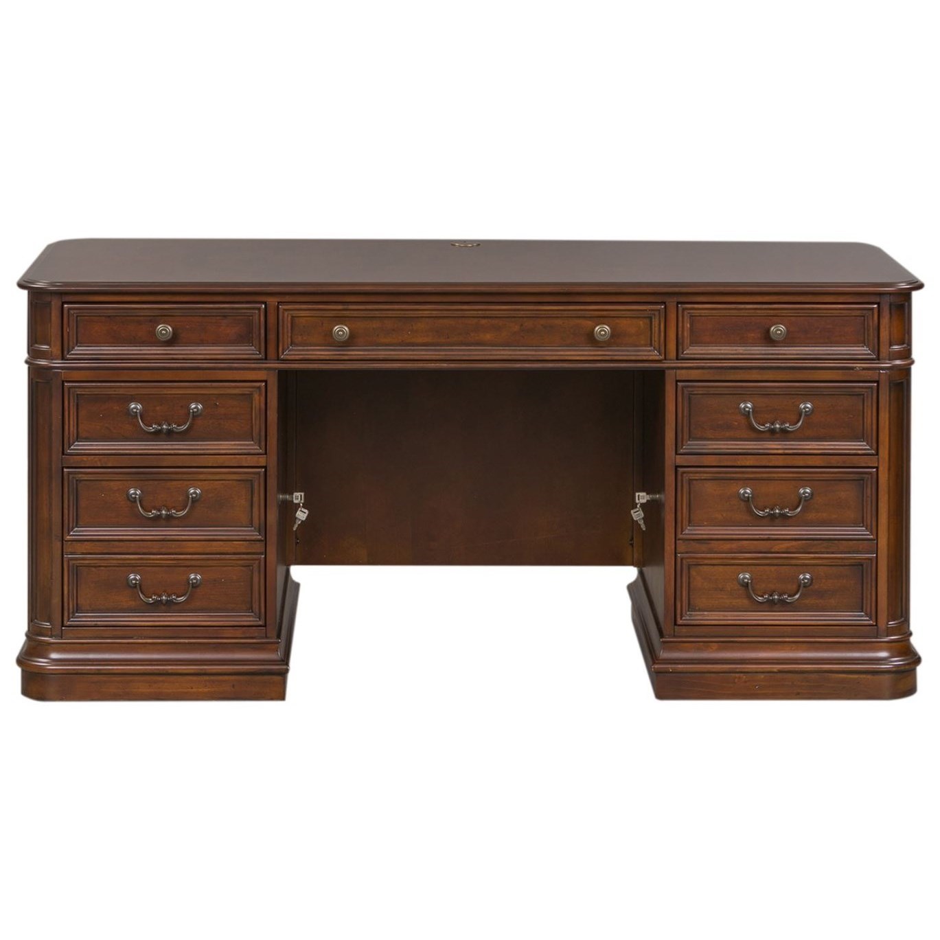 Traditional Executive Desk with 5 Drawers