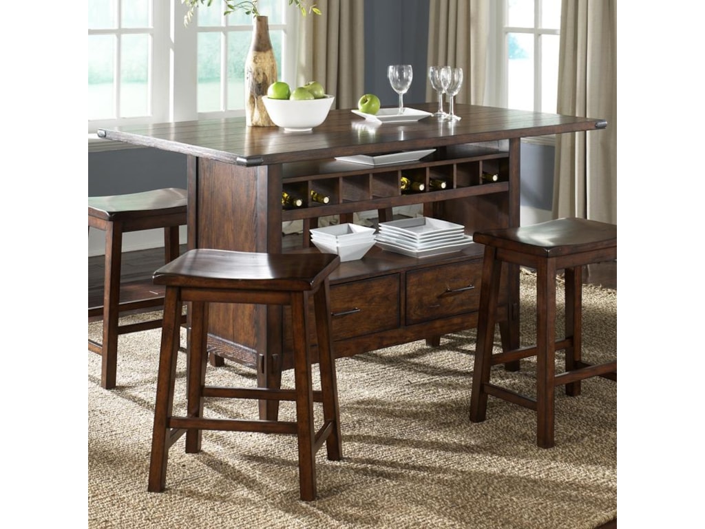 Liberty Furniture Cabin FeverCenter Island Pub Table