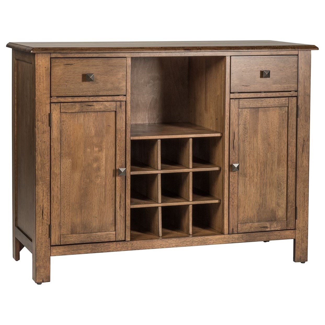 Freedom Furniture Carolina Crossing Transitional Dining Server With Removable Wine Bottle Storage Ruby Gordon Home Servers