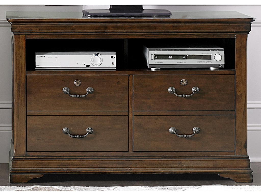 Liberty Furniture Chateau Valley Traditional Media File Cabinet With Locking Drawers Royal Furniture File Cabinets