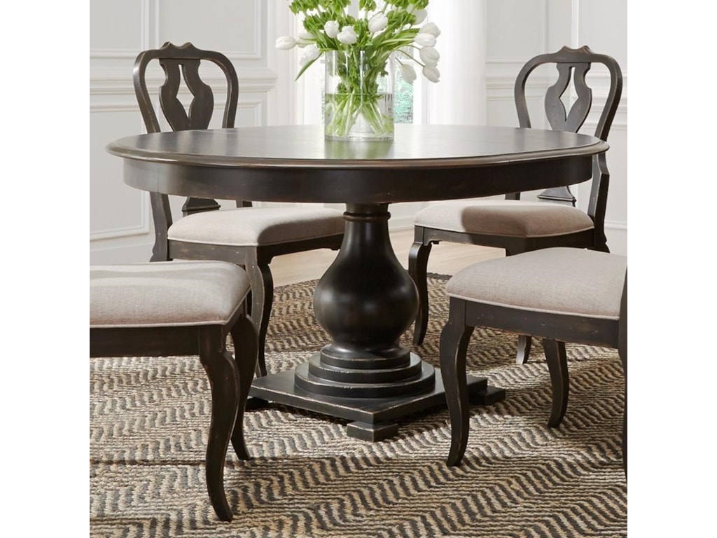 Liberty Furniture Chesapeake Relaxed Vintage Round Pedestal Table With Table Leaf Royal Furniture Kitchen Tables Liberty Furniture Chesapeake Relaxed Vintage Round Pedestal Table With Table Leaf Royal Furniture Kitchen Tables