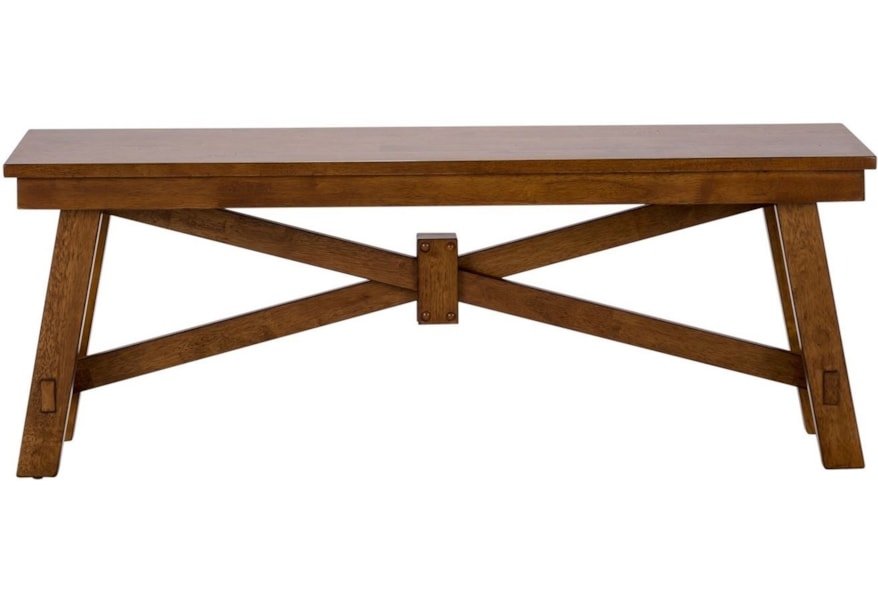 Liberty Furniture Creations Ii 38 B9000 Wood Trestle Bench Hudson S Furniture Dining Benches