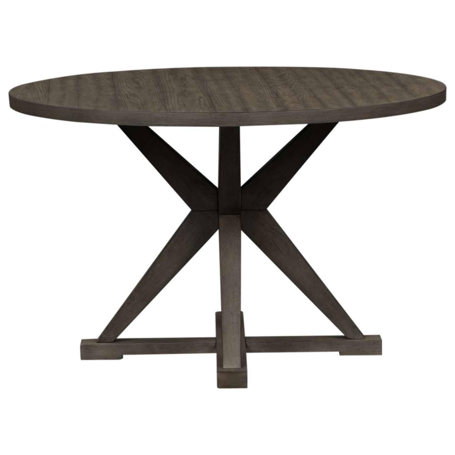 Liberty Furniture Crescent Creek Round Pedestal Table With Planked Top Sheelys Furniture Appliance Kitchen Tables