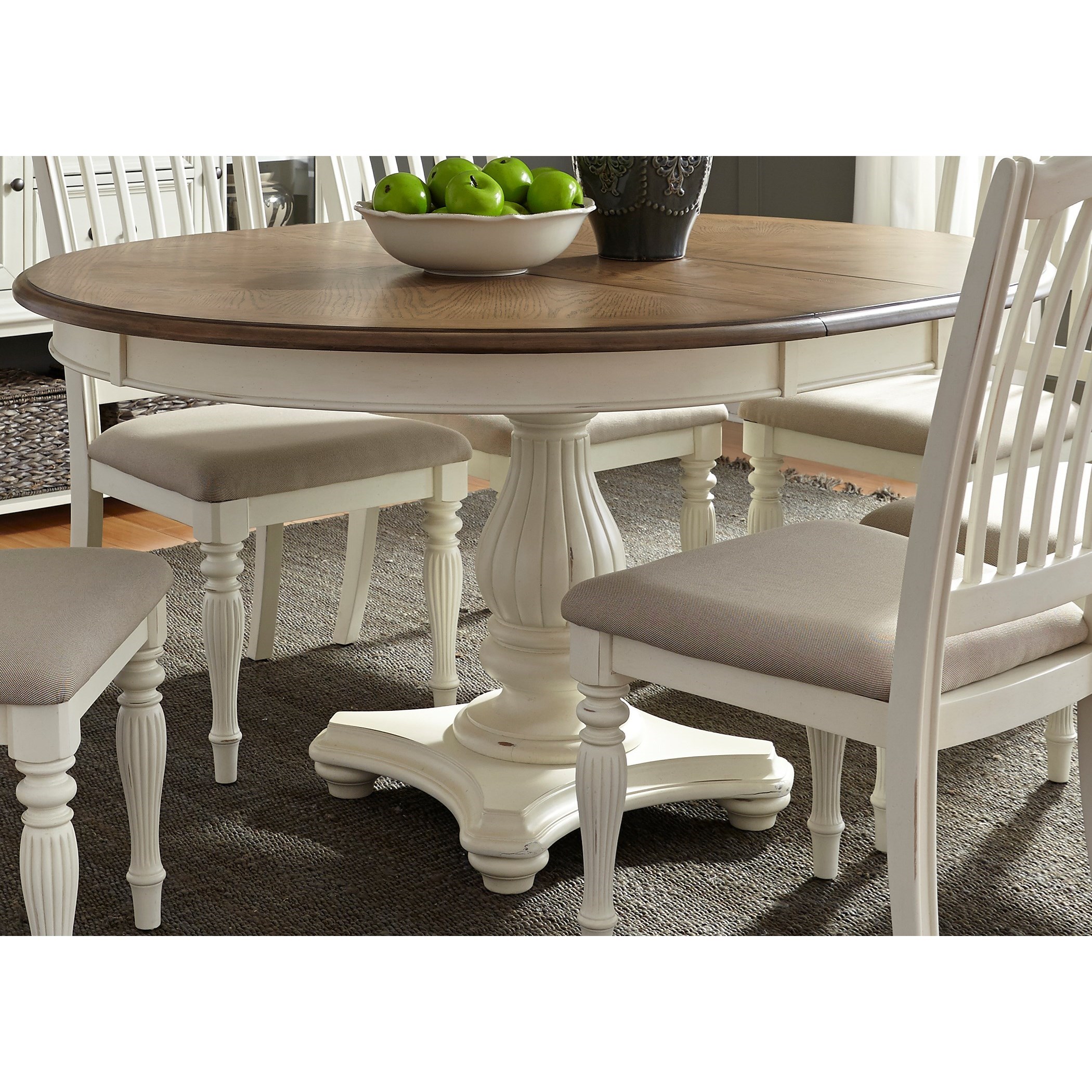 Liberty Furniture Cumberland Creek Dining Pedestal Table With Leaf