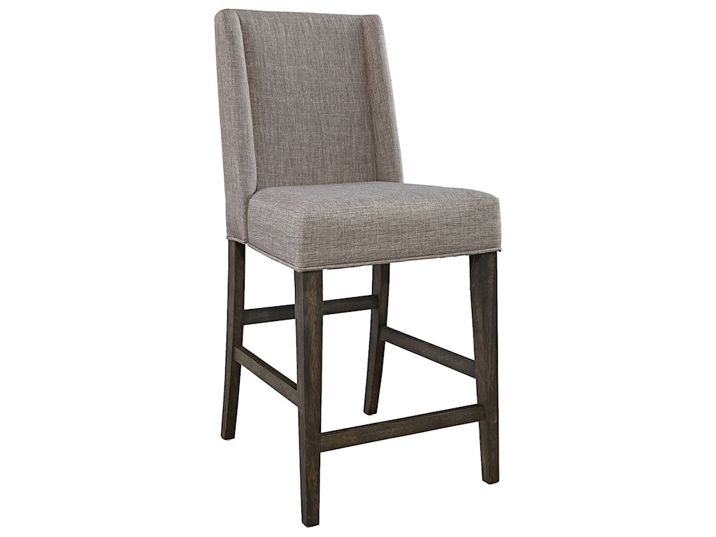 double bridge upholstered counter chair