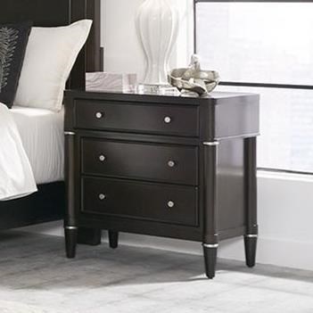 Liberty Furniture Essex 425 Br61 Transitional 3 Drawer Nightstand With Metal Hardware Catalog Outlet Nightstands
