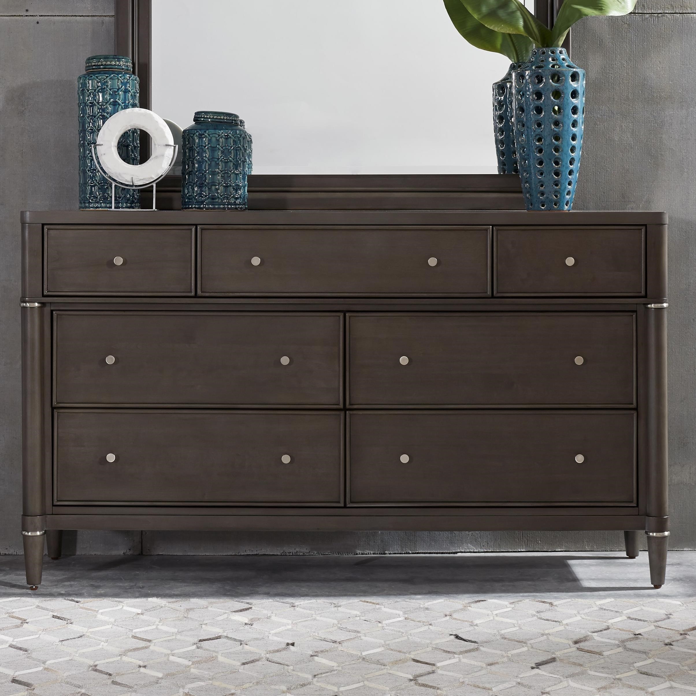 Liberty Furniture Essex Transitional 7 Drawer Dresser With Metal