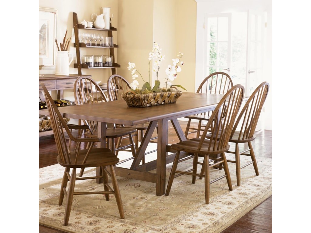 Liberty Furniture Farmhouse Seven Piece Dining Set