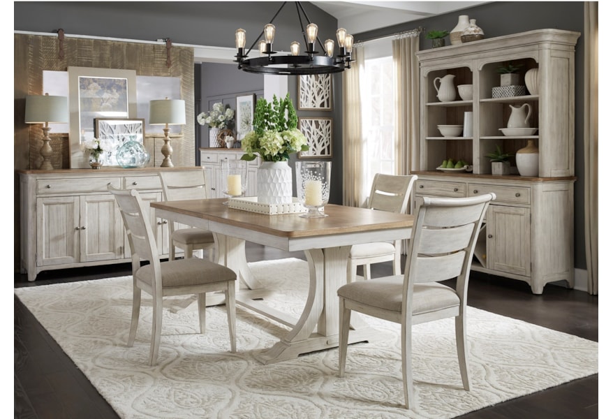 Liberty Furniture Farmhouse Reimagined Dining Room Group Corner Furniture Casual Dining Room Groups