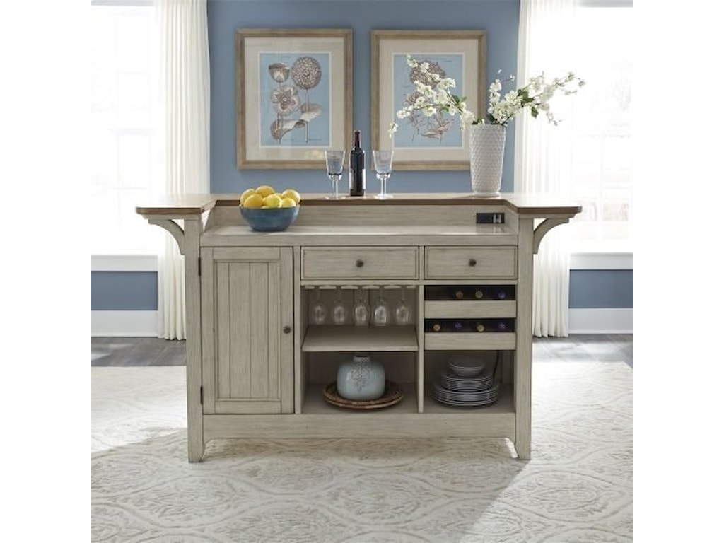 Liberty Furniture Farmhouse Reimagined Cottage Style Bar With
